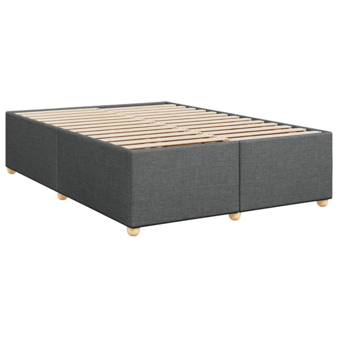 vidaXL - Bedframe - zonder - matras - stof - donkergrijs - 140x200 - cm
