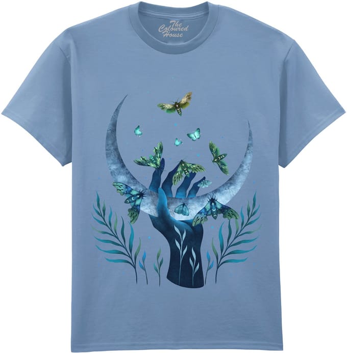 Maan Mot Moth Hand The Coloured House T-shirt M