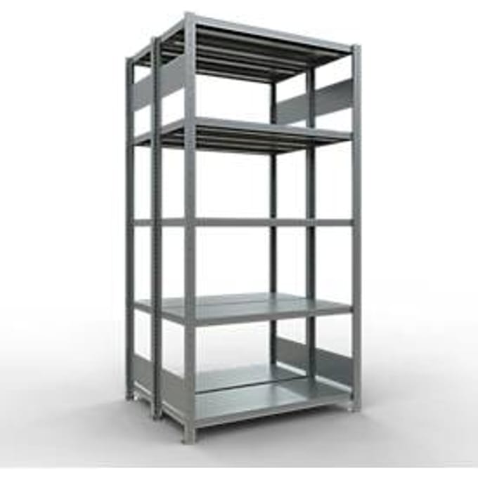 SCHULTE Lagertechnik - Dubbele legbordstellingen. Type 250 kg - 2000x1000x2x400 mm, 10 schappen