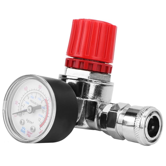 Drukschakelaar Regelventiel Manometer met MannelijkeVrouwelijke Aansluiting voor Luchtcompressor