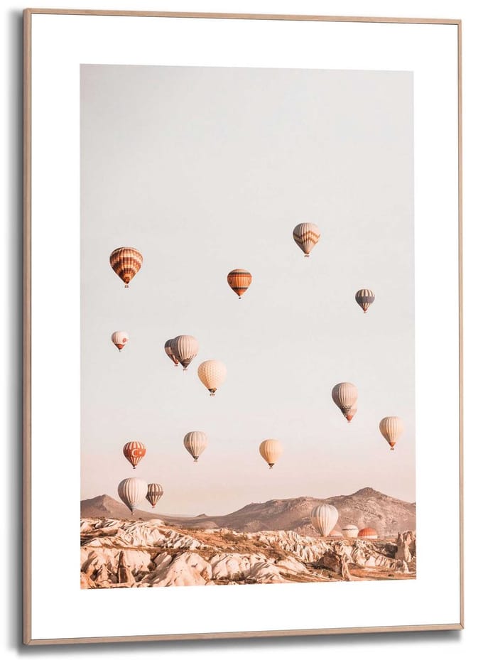 Schilderij Luchtballon - 70 x 50 - Hout - REINDERS