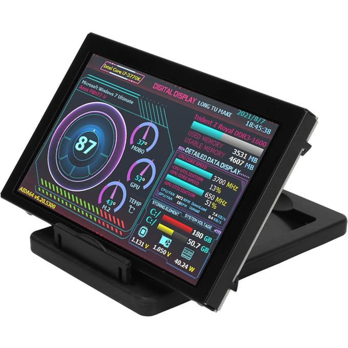 Moniteur de température d'ordinateur 5 pouces IPS Écran Mini USB Panneau de capteurs PC Moniteur d'affichage dynamique AIDA64 PC CPU