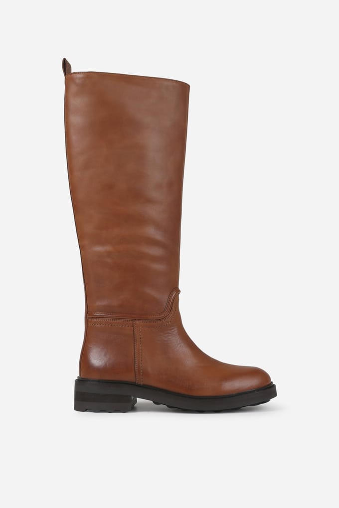 Bronx Ro-wan High Boot Chestnut Maat: 39 | Laarzen Outlet | Dames | Bruin