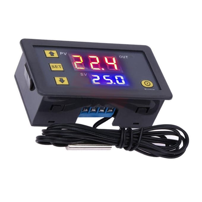 Temperatuurregelaarmodule met Waterdichte Sonde Hoge Nauwkeurigheid Digitale Display Thermostaatschakelaar black