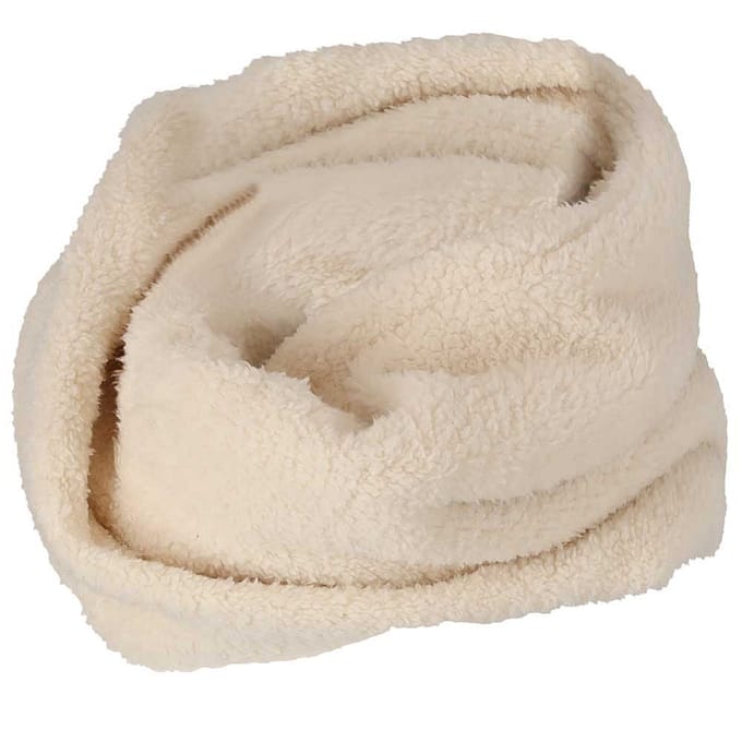 Colsjaal dames - Teddy Wol - One Size - Wool white