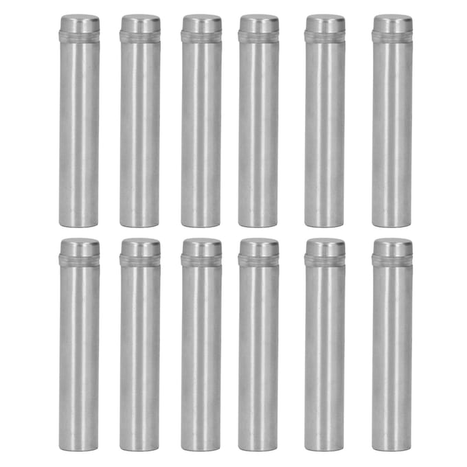 12 STuks Roestvrij Staal Afstandsschroef 12x60MM Bordhouder Montage Schroeven met Muurankers