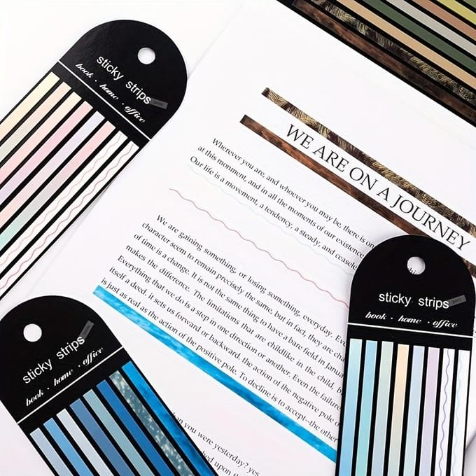 Marque-pages Longs Onglets Index Adhésifs Bandes Surligneur Transparentes Drapeaux Autocollants Onglets Notes Mémo, Bureau École