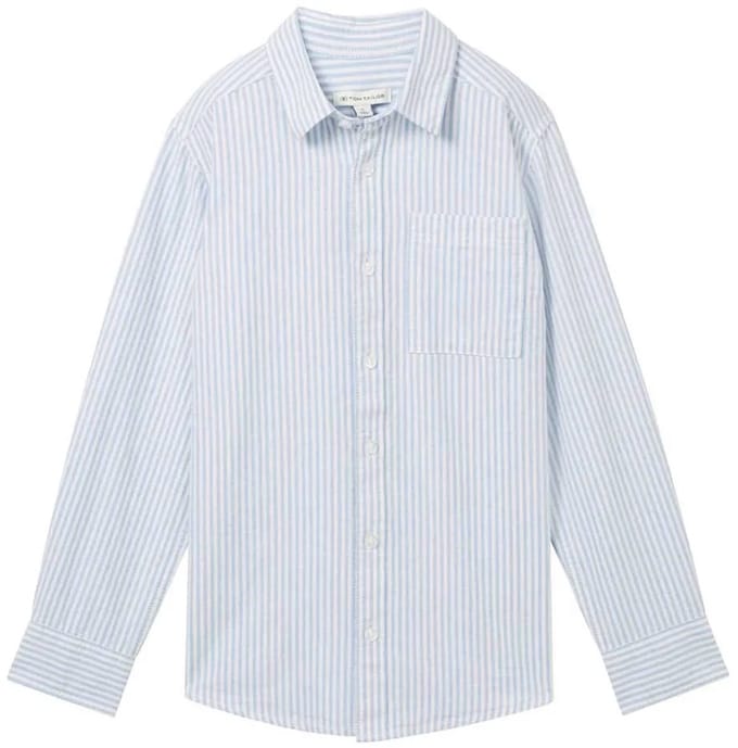 Tom Tailor 1039044 Striped Overhemd Met Lange Mouwen Wit 140 cm Jongen