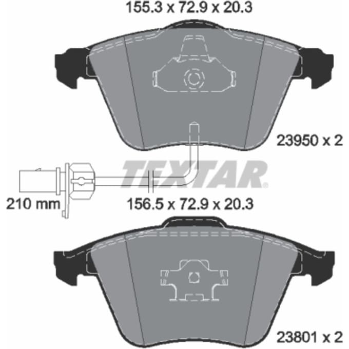 Remblokset TEXTAR 2395001, voor