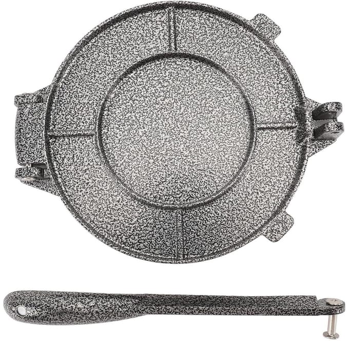 Tortilla Pers - Deeg Maker - Platbrood Maken - Aluminiumlegering - 20x16cm - Zilver