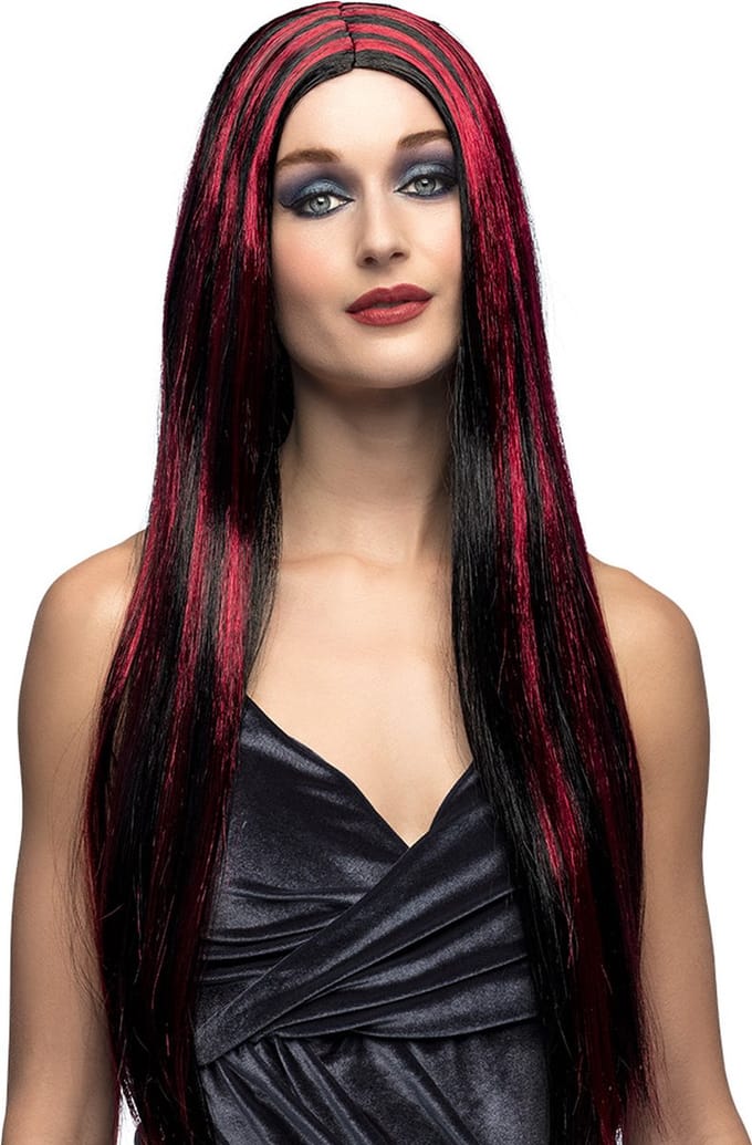 Boland - Pruik Heks Iona Rood - Steil - Lang - Vrouwen - Heks - Halloween en Horror