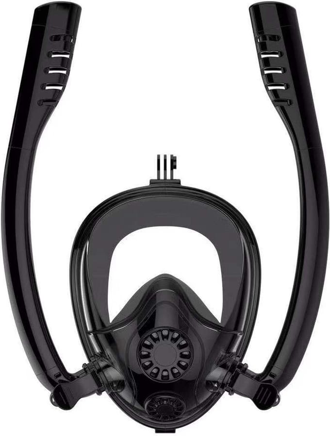 Full face snorkelmasker CK2 volwassenen zwart L/XL
