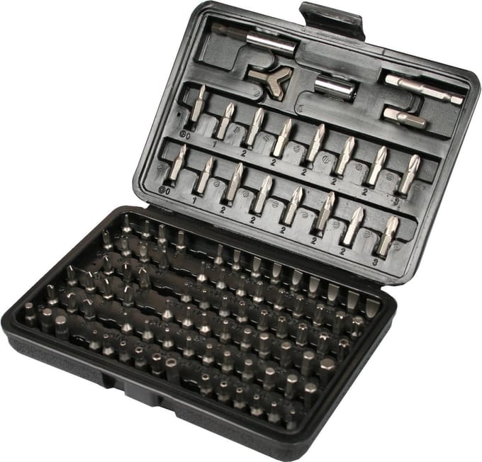 Benson 100-delige schroevendraaierset - uitgebreide bitset - met opbergcase en accessoires