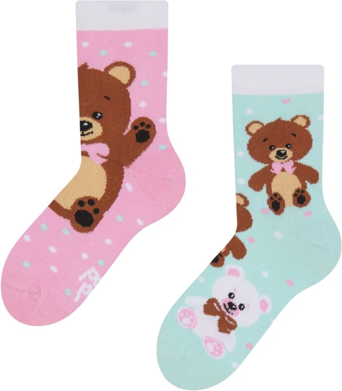 Dedoles Mismatched Kinderen Sokken - Teddy Beer - Maat 31-34