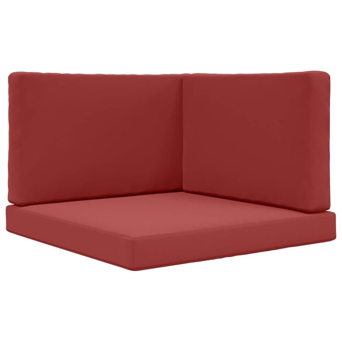 vidaXL - Buitenbankkussen - Polyester - Wijnrood - 80 - x - 80 - cm