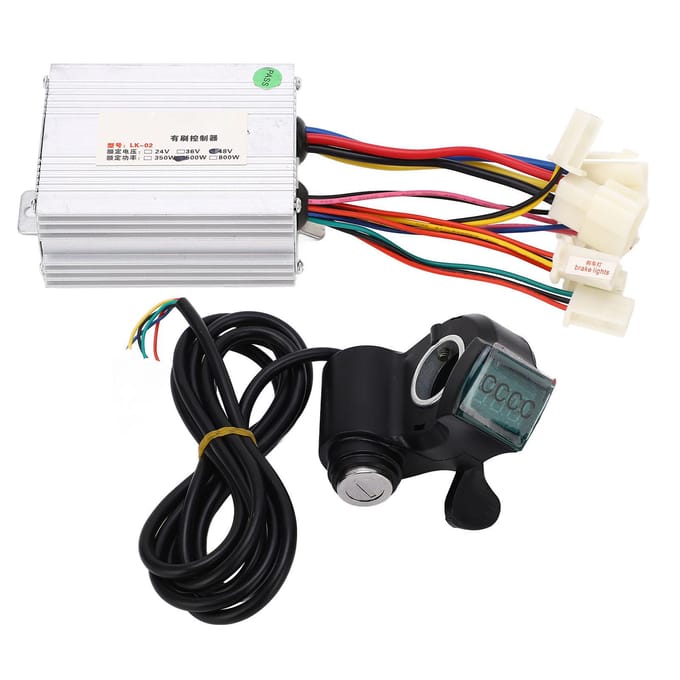 48V 500W Elektrische Fiets Controller Duimgas Set Elektrische Fiets Geborstelde Controller en Duim white