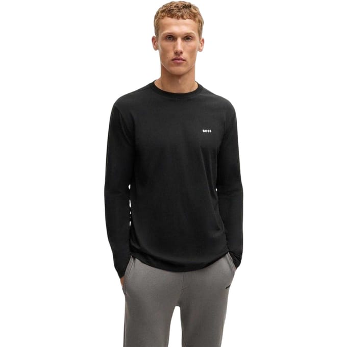 Boss Heren Klassiek Logo Regular T-Shirt (Zwart)