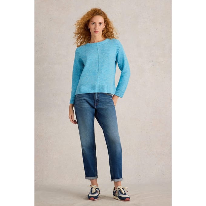 White Stuff Fluffy Boxy Jumper Bright Blue Taglia: 14 | Maglioni a maglia Outlet | Donna | Blu