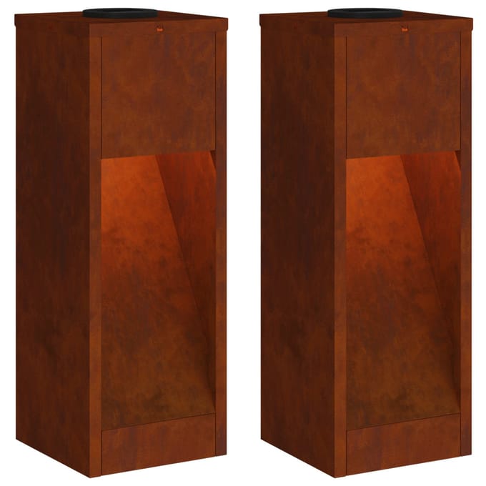 vidaXL Zonne LED Padverlichting 2 st Warmwit 18 x 18 x 50 cm