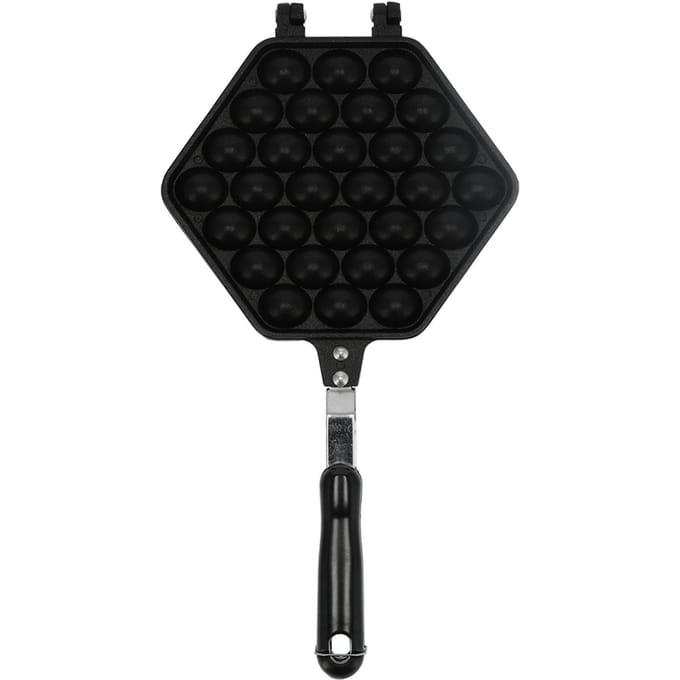 30-Gats Eierwafelmaker Anti-aanbak Aluminiumlegering Eierwafel Vorm Pan voor Thuiskeukengebruik black
