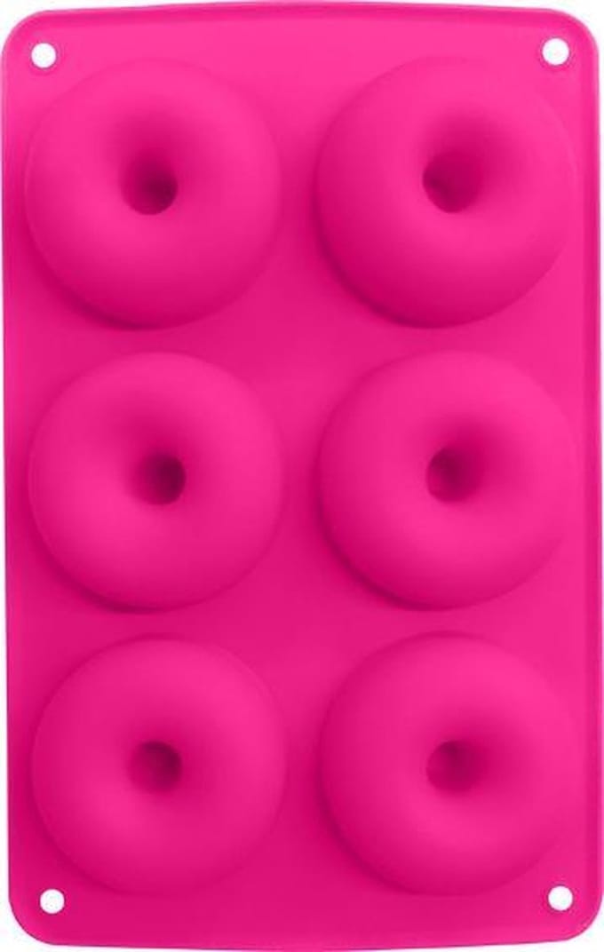 New Age Devi - Siliconen donut bakvorm - roze - groot
