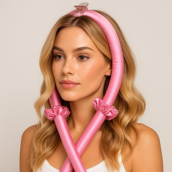 Heatless Curls - Premium - Silkycurls - Roze - 100 cm