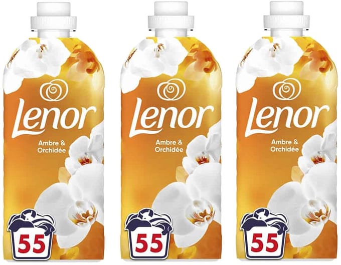 Lenor Wasverzachter Amber & Orchidee - Multipack - 165 (3x55) Wasbeurten - 3465ml (3x1155ml)