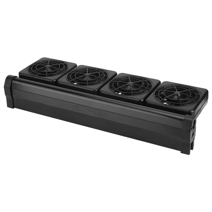 Mini Vier Koppen Verstelbare Vistank Aquarium Koelventilator Hang On Koeler gray