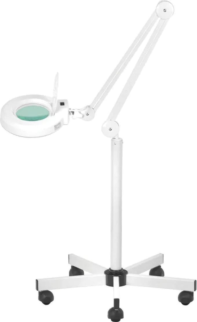 LED Loeplamp met Statief 5 Dioptrie – Verrijdbaar Wit