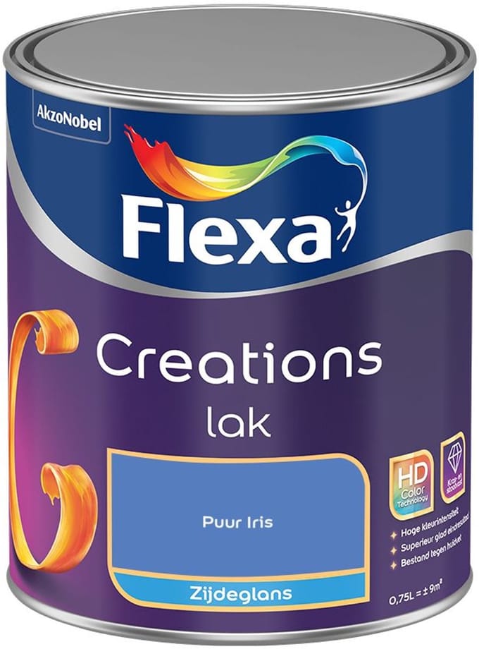 Flexa - Creations Lak Zijdeglans - Puur Iris - Mengverf - 750 Ml