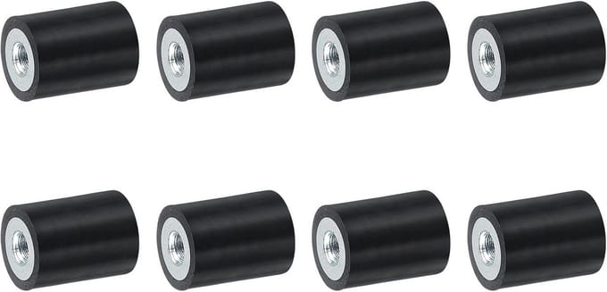8x Rubber Trillingsdempers M5 Schroefdraad Isolatoren voor Machines en Apparatuur