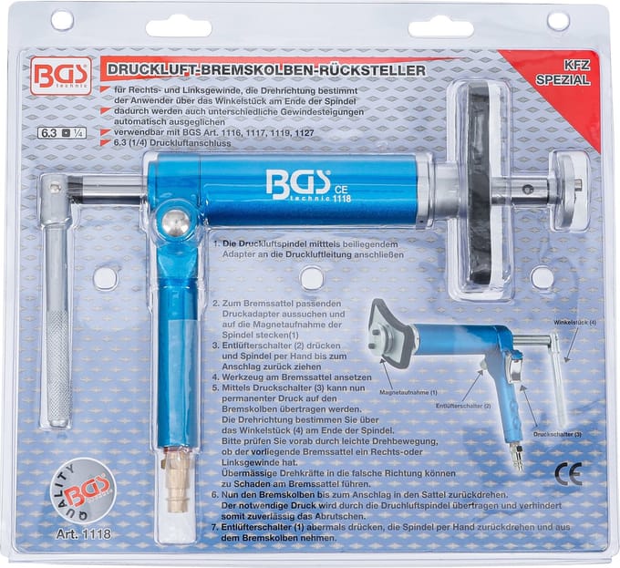 BGS - Remzuiger terugduw gereedschap - luchtgereedschap - BGS1118