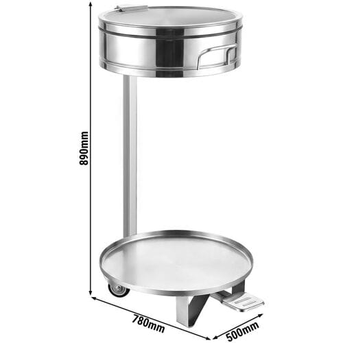 GGM Gastro Müllsackhalter - Ø 390 mm - mit Fusspedal - Edelstahl