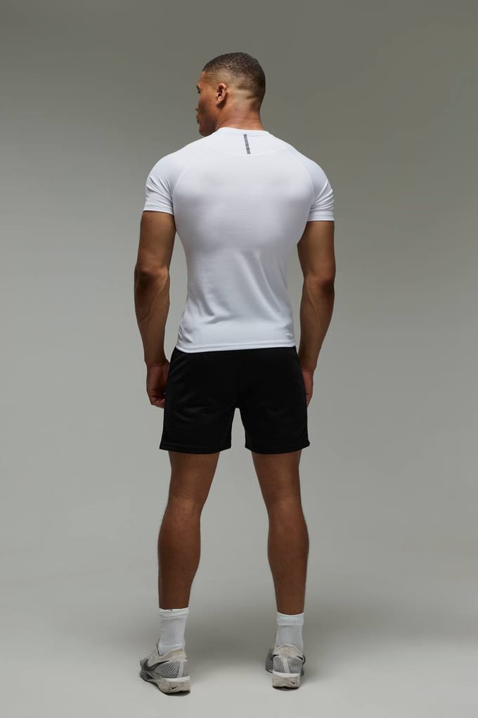Man Active Zip Pockets 5inch Basic Training Short | Black | Size Small