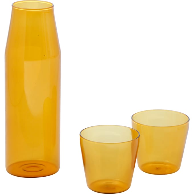 NINE Milk drinkglas set van 2 met karaf - yellow