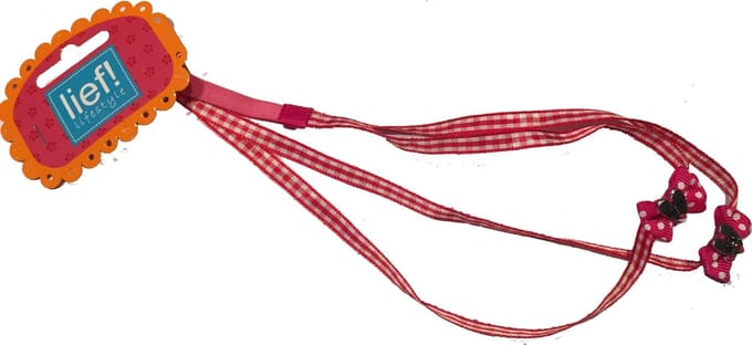 Lief Haarband Stroken Rood Ruit