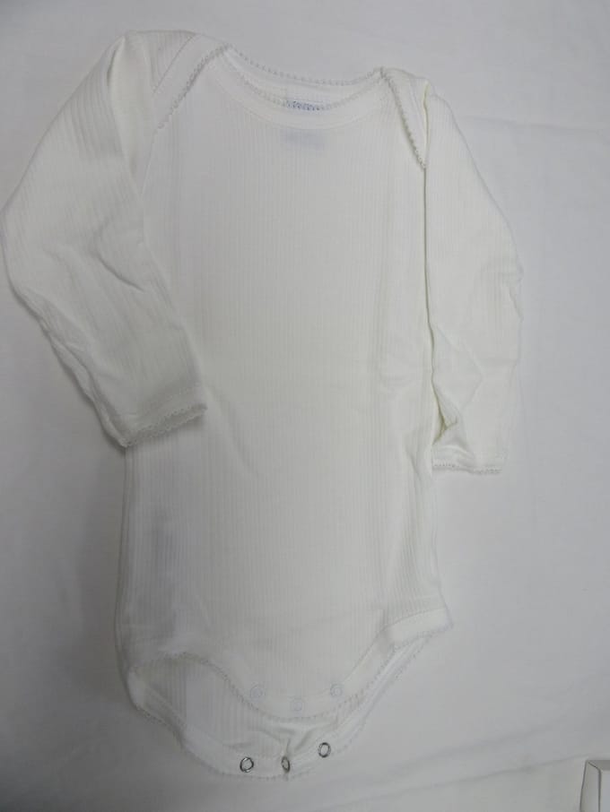 Petit Bateau - 2 pack - Body lange mouw - Wit - Lijntje - 6maand 67