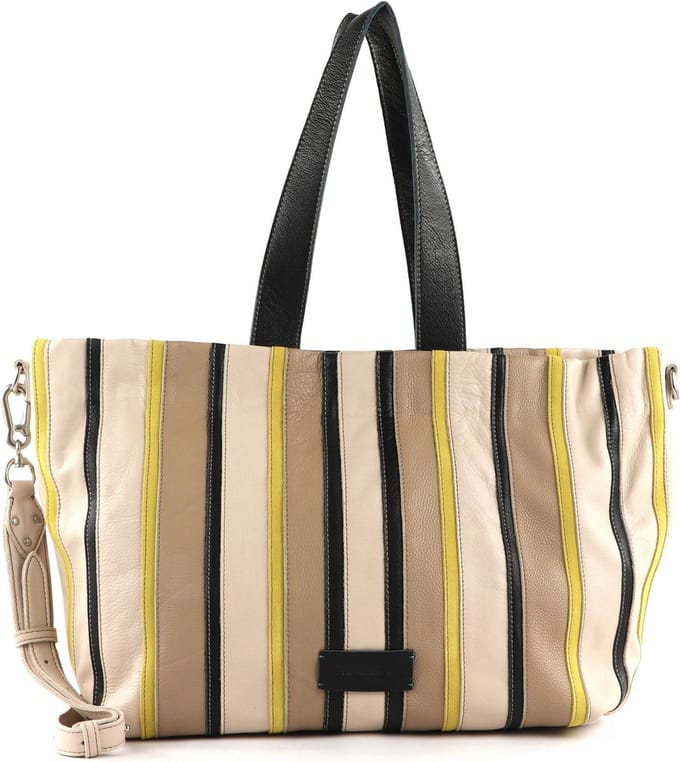 FREDsBRUDER Leren Schoudertas Rios Shopper Big Beige / Mix Veelkleurig