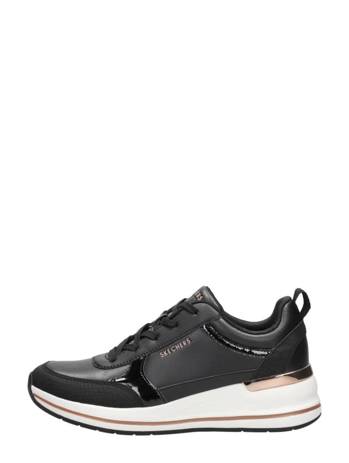Skechers BILLION 2 - FINE SHINE Dames Sneakers - Zwart