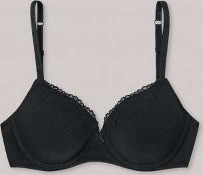 SCHIESSER Pure Cotton bh (1-pack) - dames beugel-bh zwart