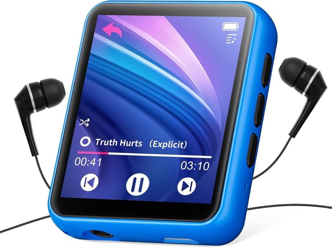 Draagbare MP3 Speler met Bluetooth 5.0, 32GB Lossless Muziekspeler met Touchscreen en Ingebouwde Luidspreker