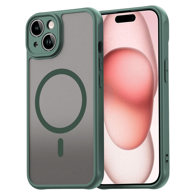 Mocaa Apple iPhone 15 Slim Anti-Shock MagSafe Hoesje Groen