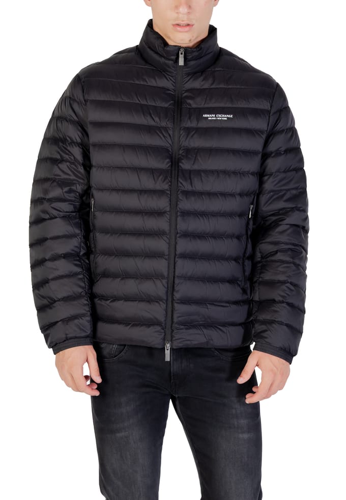 Printed Zip-Up Jacket with Front Pockets - Black