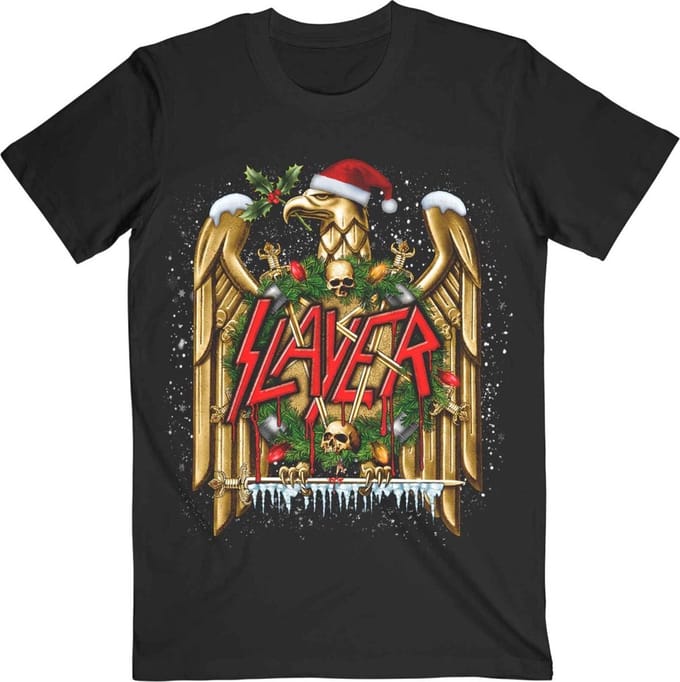 Slayer - Holiday Eagle Heren Tshirt - S - Zwart