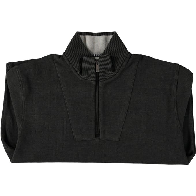 Fellows United Half Zip Pullover Two Tone Waffle Dark Green  4XL