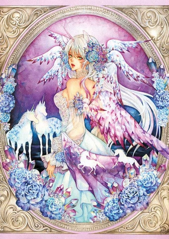 Magnolia puzzel Crystal Unicorn - 1000 stukjes legpuzzel.