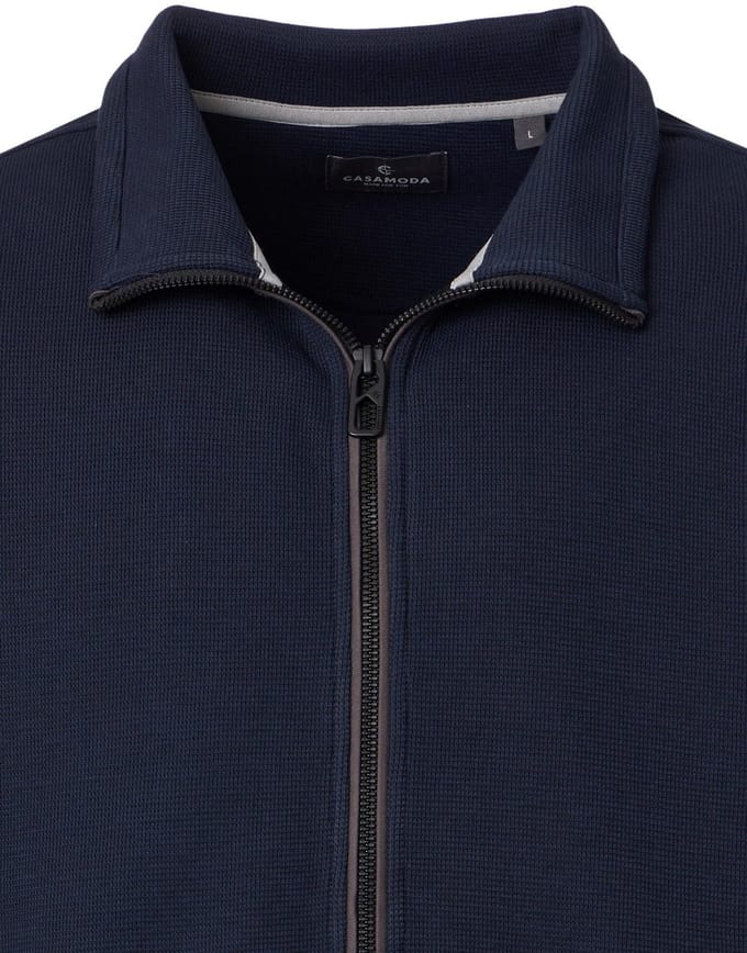CASA MODA comfort fit sweatvest - donkerblauw