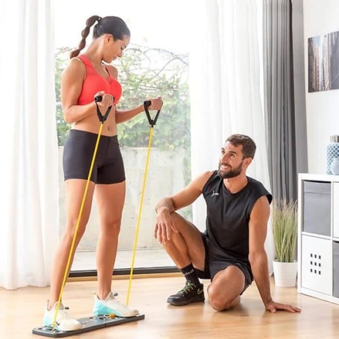 Push-up Plateau met Weerstandsbanden - PULSHER - Ontwikkelt het Bovenlichaam - Gemengd - Krachttraining