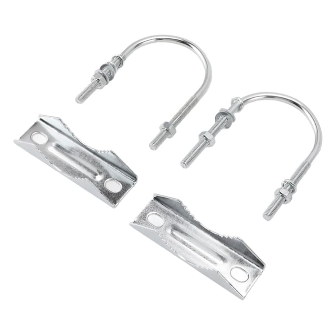 Dubbele Antenne Mastklem Kit IJzer V Kaakblok met U-bouten Mast naar Mast Montagebeugel Kit voor white