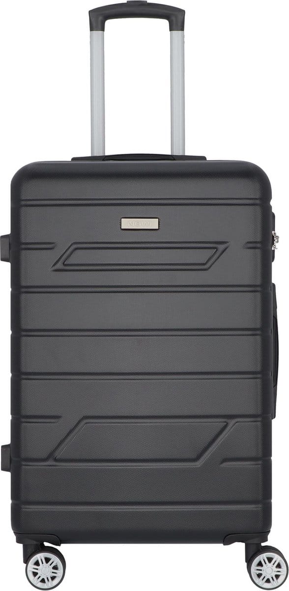 NOWI Bergamo 4 wielen Trolley 65 cm - Harde bagage - Combinatieslot - schwarz